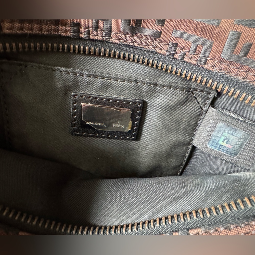 Fendi Brown and Black FF Logo Mini Bag - Picture 4 of 8